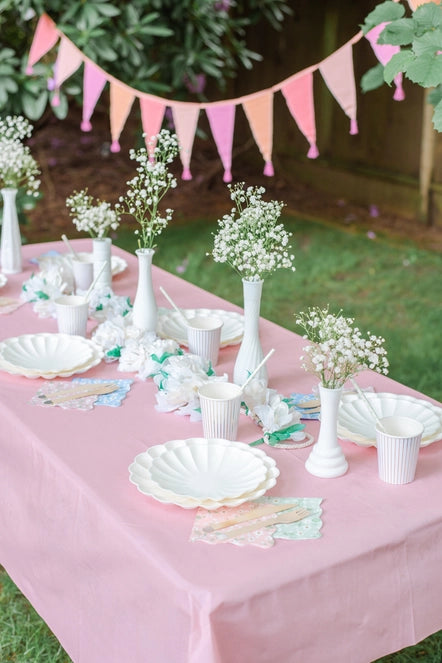 Eco-Friendly Pink Disposable Pastel Paper Party Tablecloth