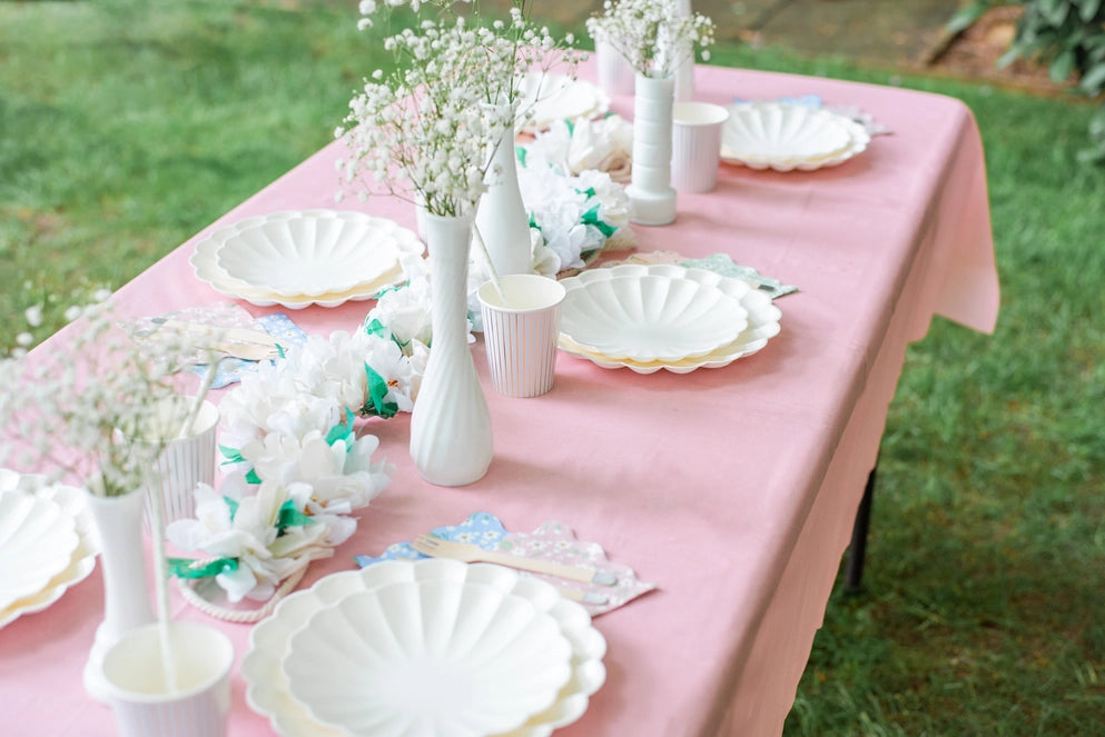 Eco-Friendly Pink Disposable Pastel Paper Party Tablecloth