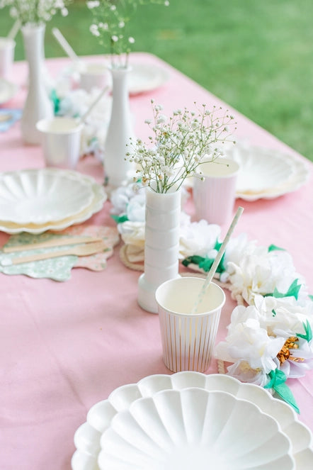 Eco-Friendly Pink Disposable Pastel Paper Party Tablecloth