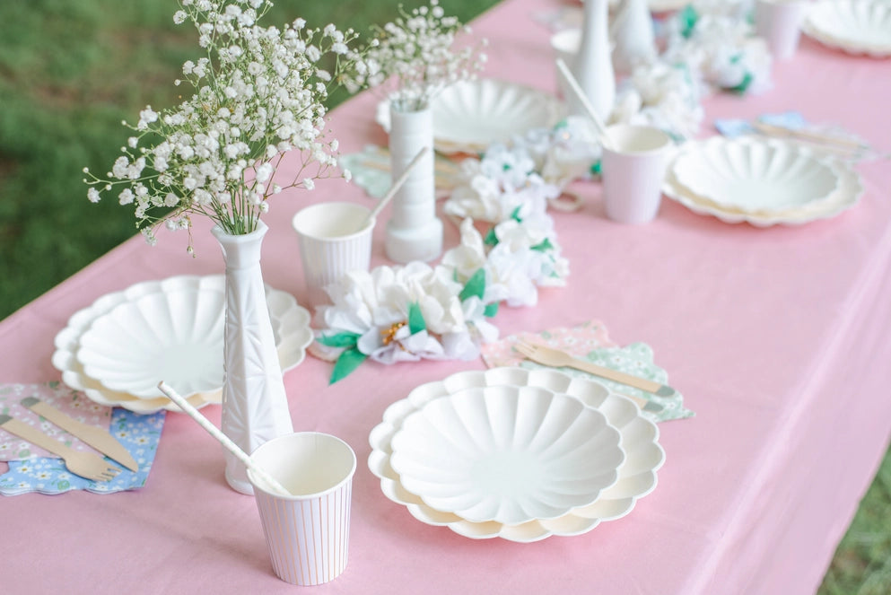 Eco-Friendly Pink Disposable Pastel Paper Party Tablecloth