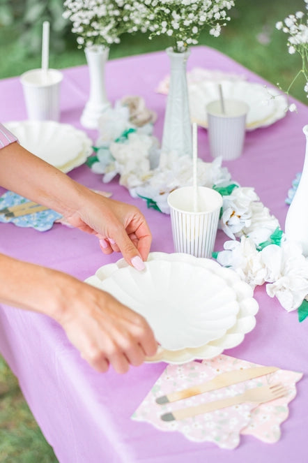 Eco-Friendly Purple Disposable Pastel Paper Table Cover