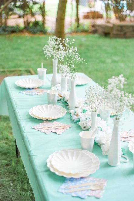 Eco Mint Disposable Pastel Paper Party Tablecloth