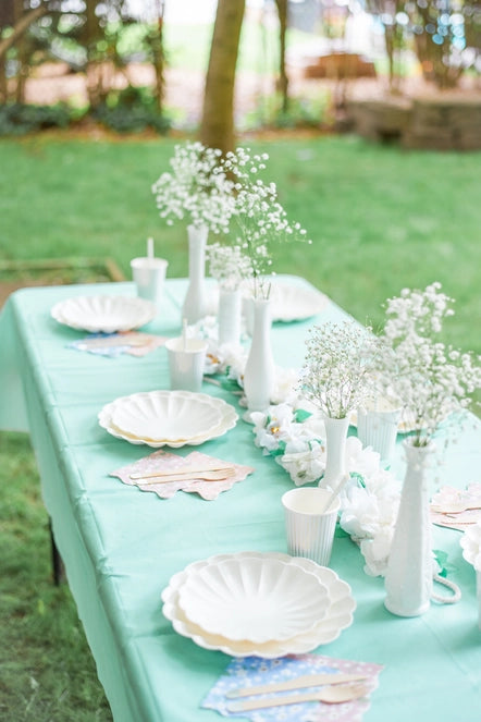 Eco Mint Disposable Pastel Paper Party Tablecloth