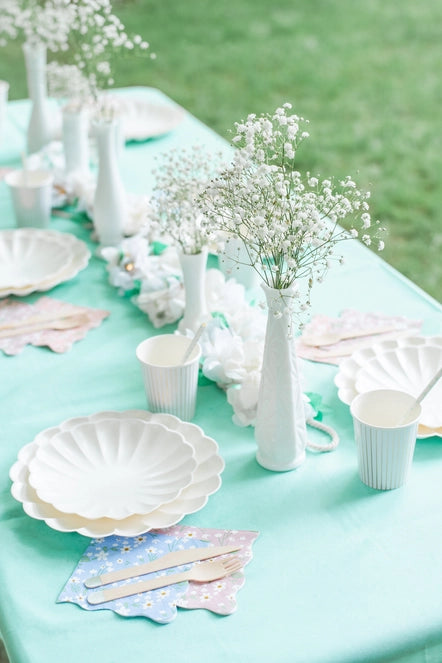 Eco Mint Disposable Pastel Paper Party Tablecloth