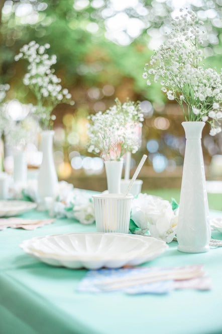 Eco Mint Disposable Pastel Paper Party Tablecloth