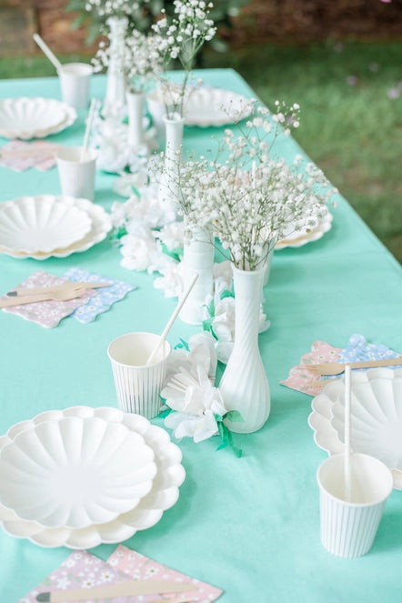 Eco Mint Disposable Pastel Paper Party Tablecloth