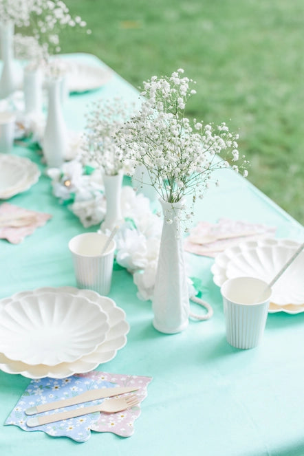 Eco Mint Disposable Pastel Paper Party Tablecloth