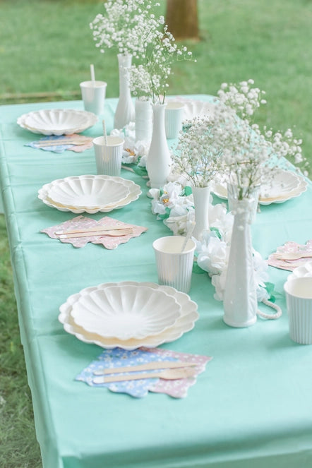 Eco Mint Disposable Pastel Paper Party Tablecloth