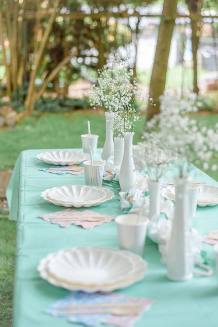 Eco Mint Disposable Pastel Paper Party Tablecloth