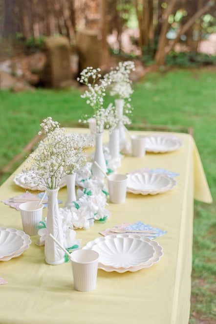 Eco-Friendly Yellow Disposable Pastel Paper Table Cover