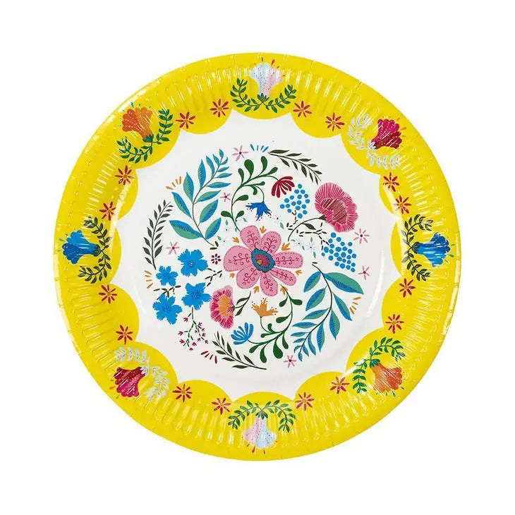 Boho Floral Paper Plates