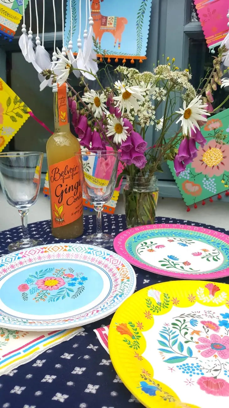 Boho Floral Paper Plates