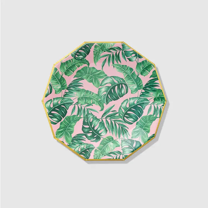 Palm Leaves Large Paper Party Plates