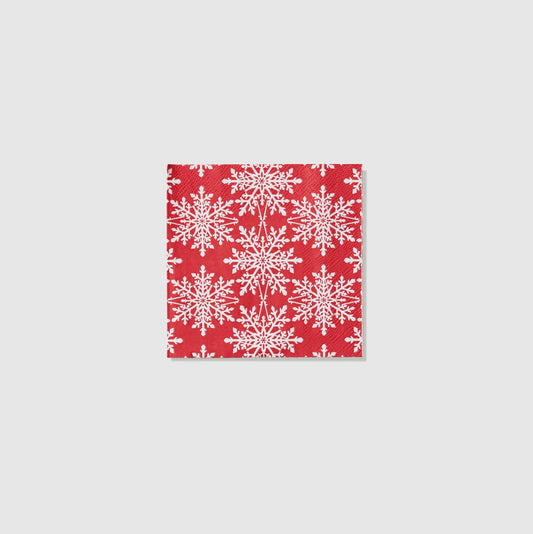 Jolly Snowflake Napkins (25 Per Pack)