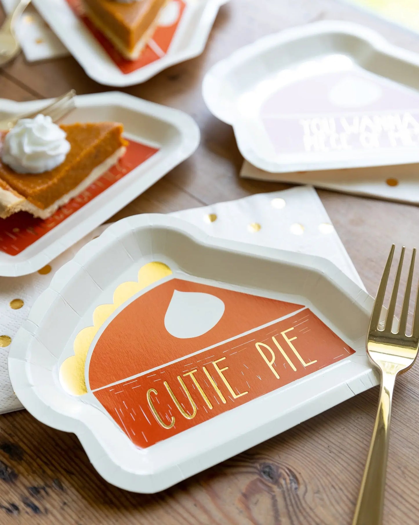 Cutie Pie Pumpkin Pie Dessert Plates