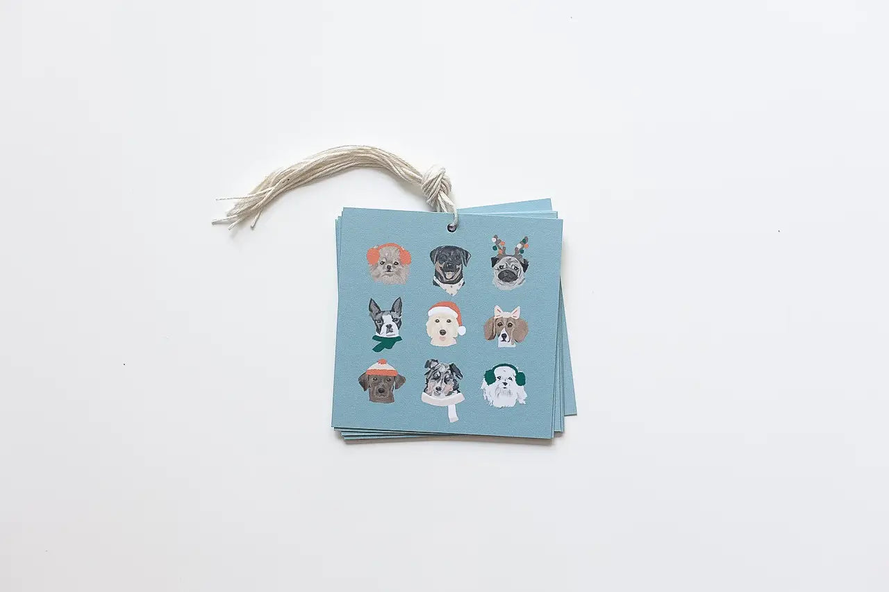 Holiday Dogs Gift Tag Set (Set of 8)
