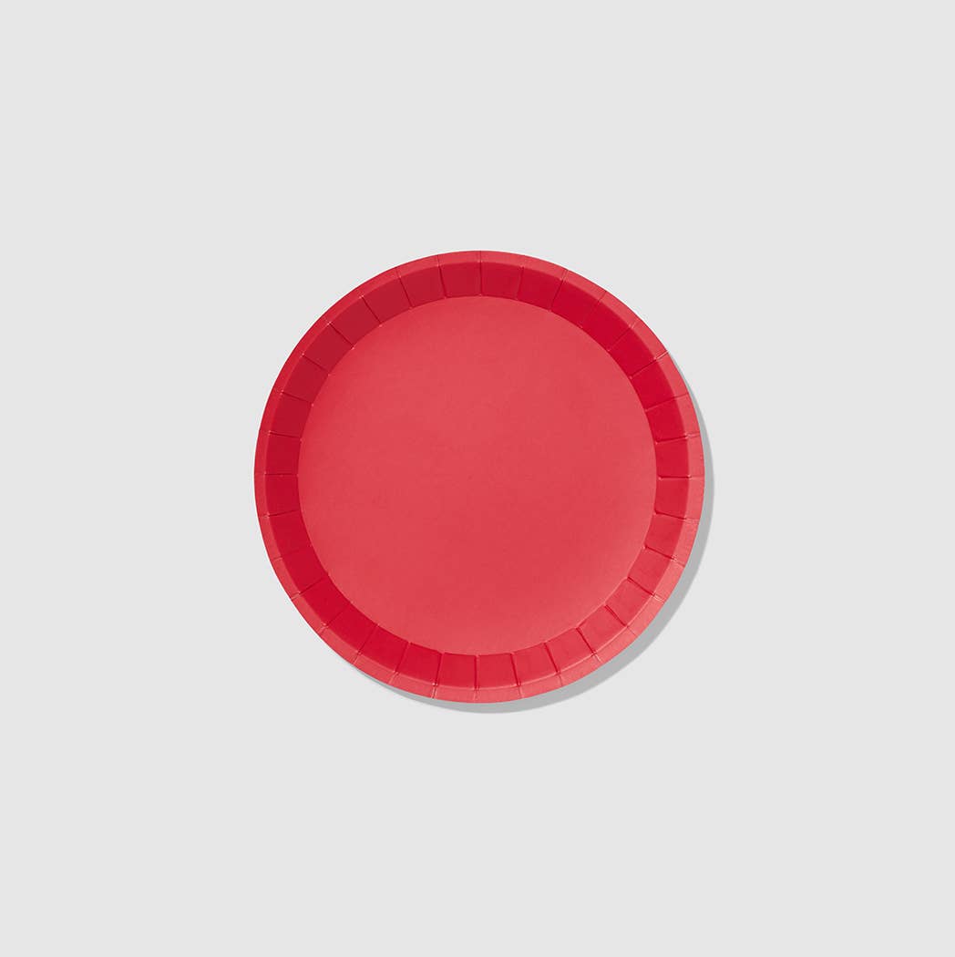 Red Small Paper Party Plates (10 per Pack)
