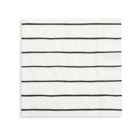 Frenchie Striped Napkin - Ink