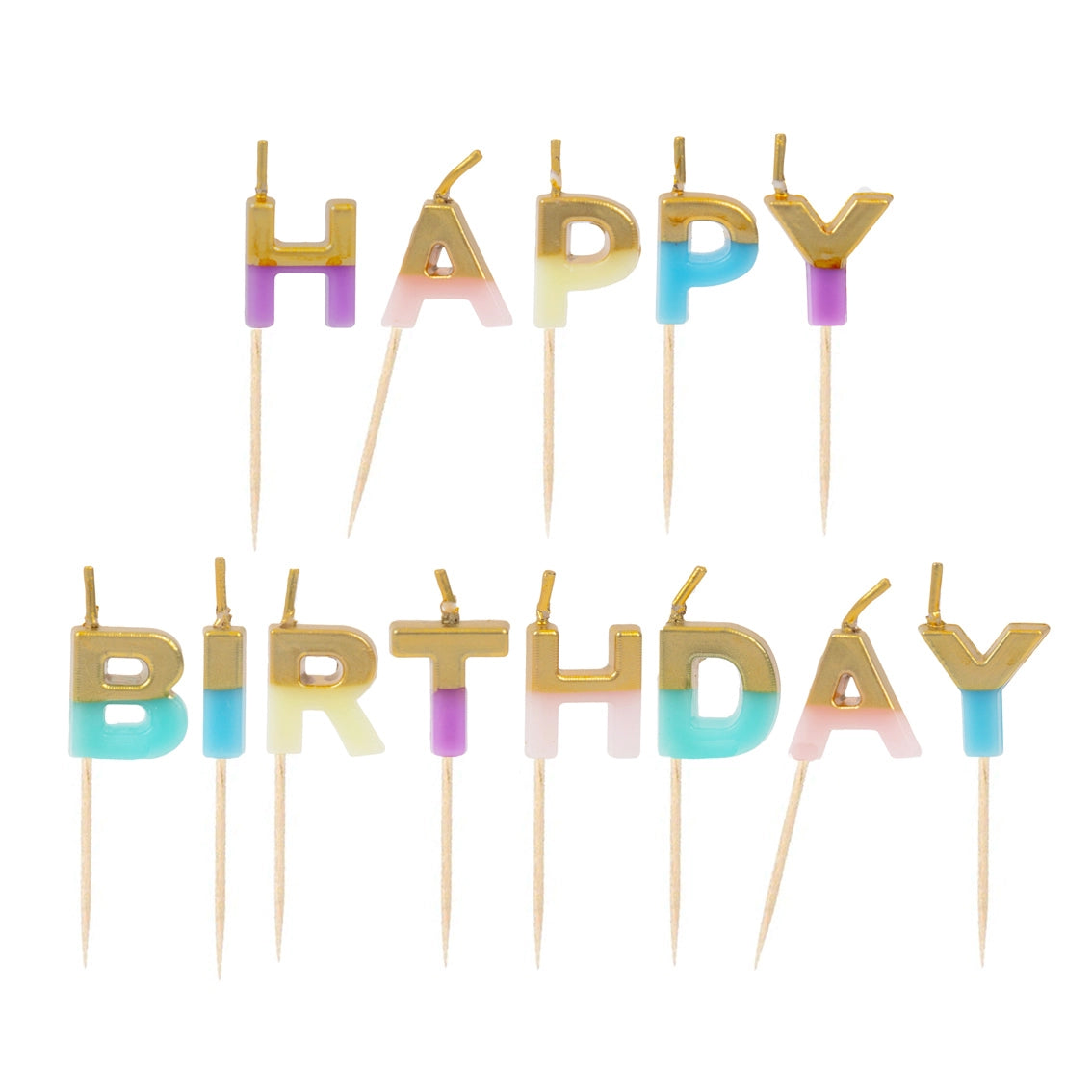 Pastel Color Happy Birthday Candles