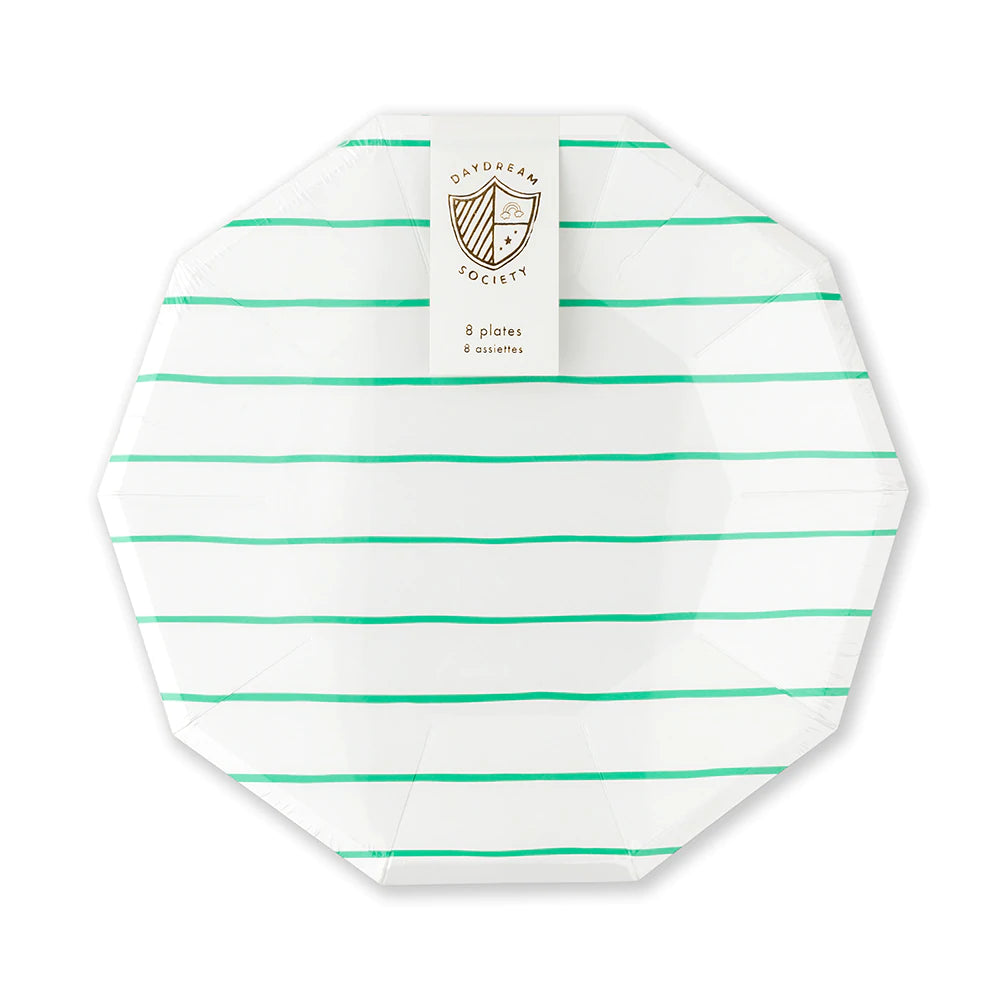 Clover Frenchie Striped Large Plates