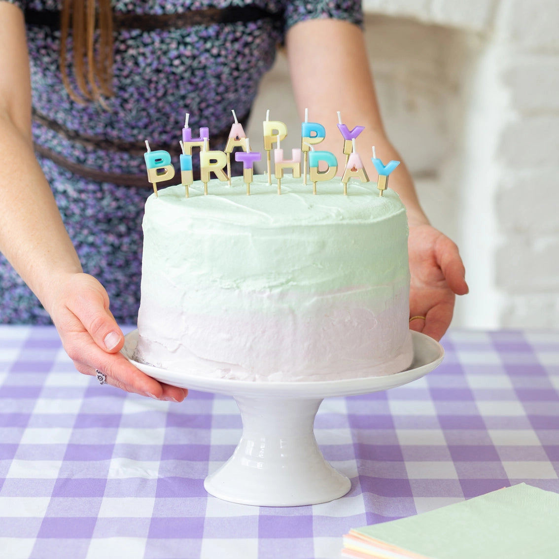 Pastel Color Happy Birthday Candles