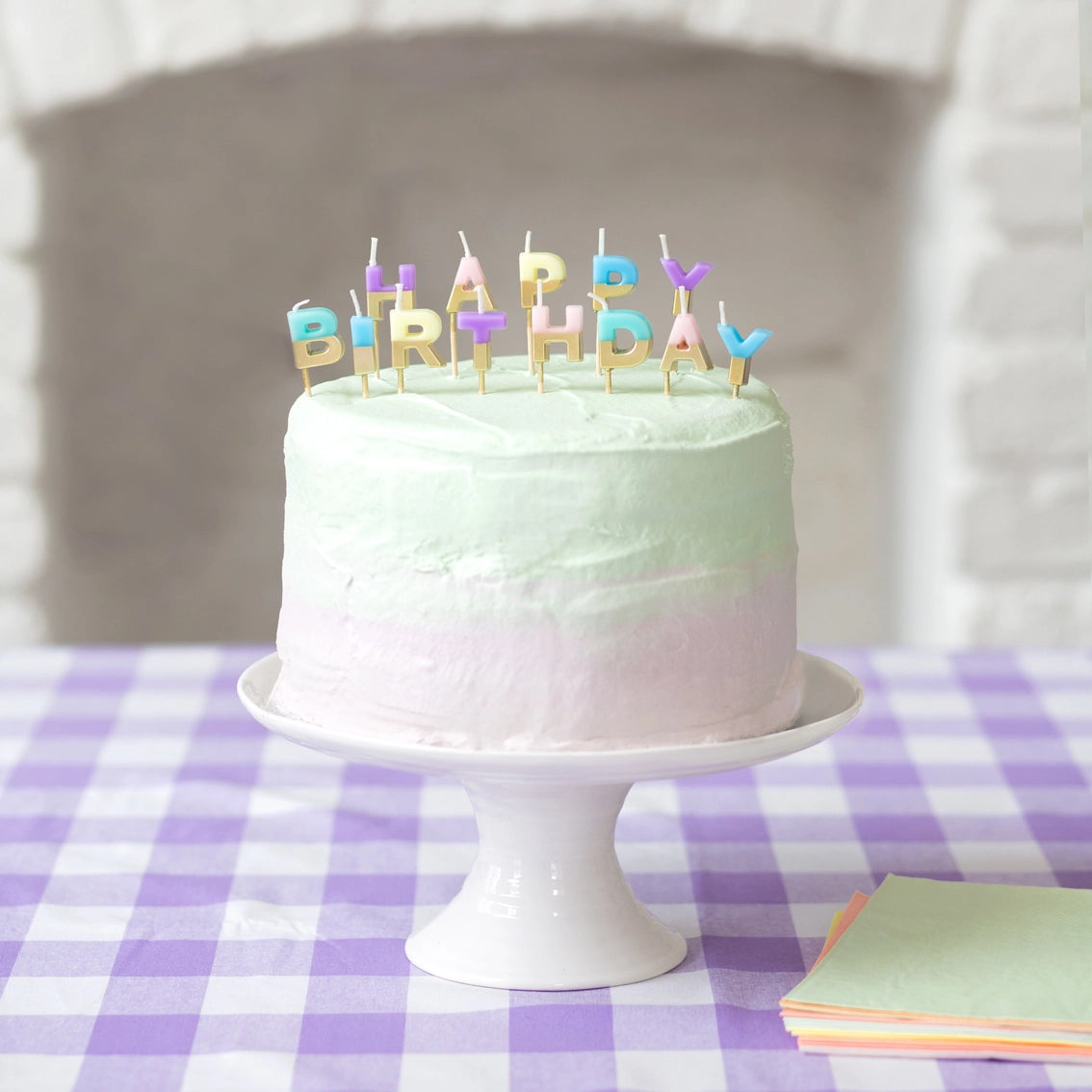 Pastel Color Happy Birthday Candles