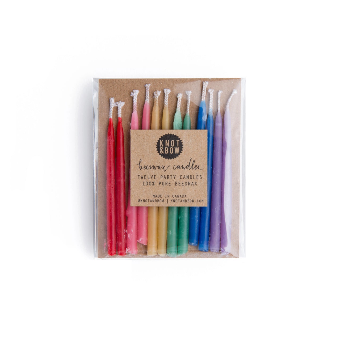 Rainbow Beeswax Birthday Candles