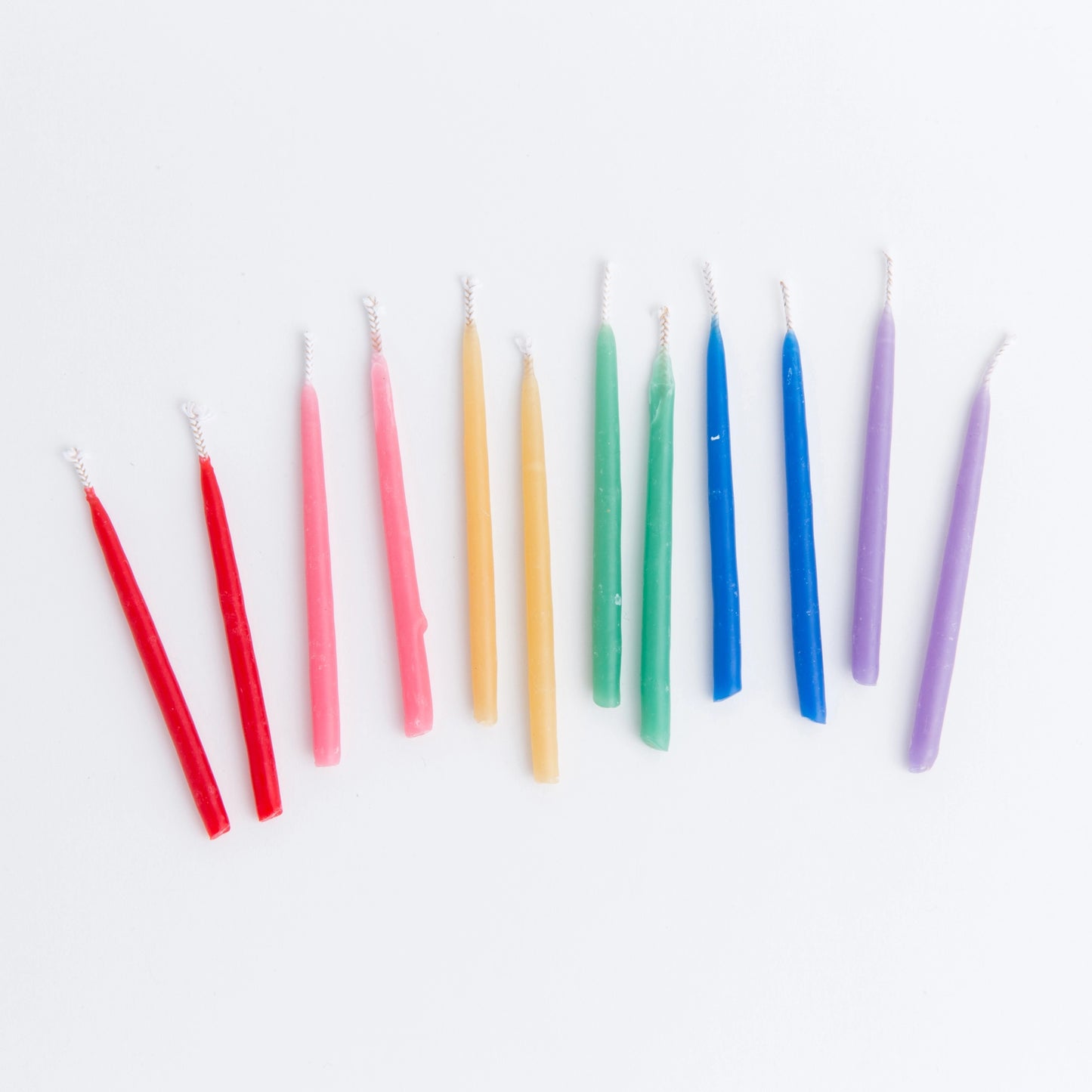 Rainbow Beeswax Birthday Candles