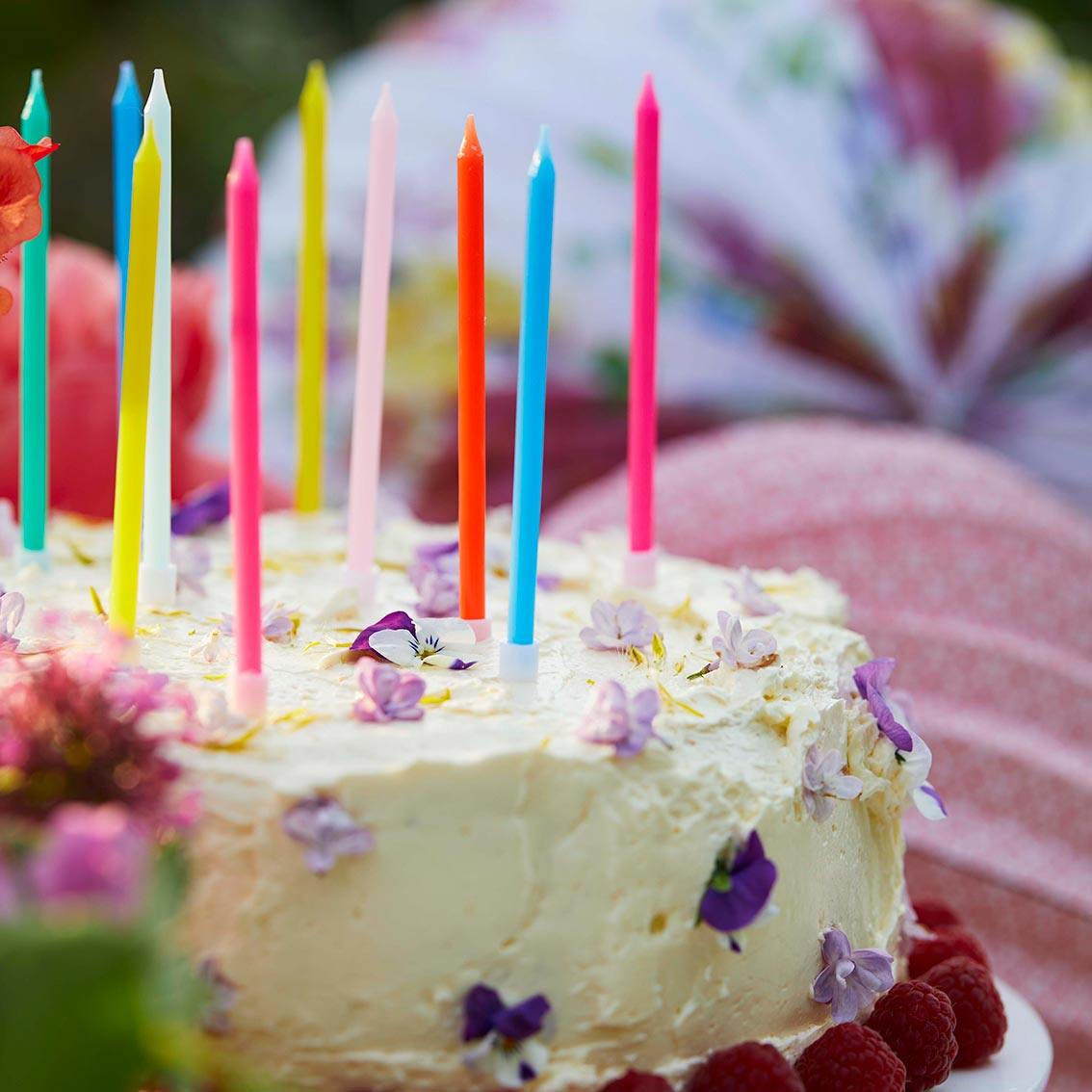 Tall Rainbow Birthday Candles