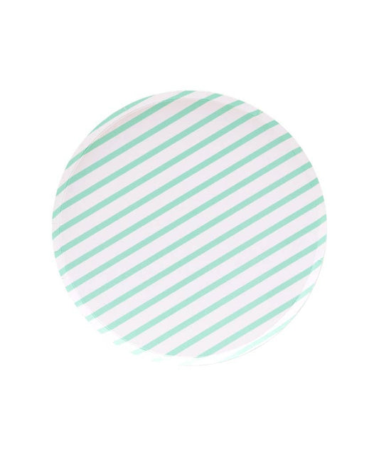 Small Pattern Plates: Mint Stripes