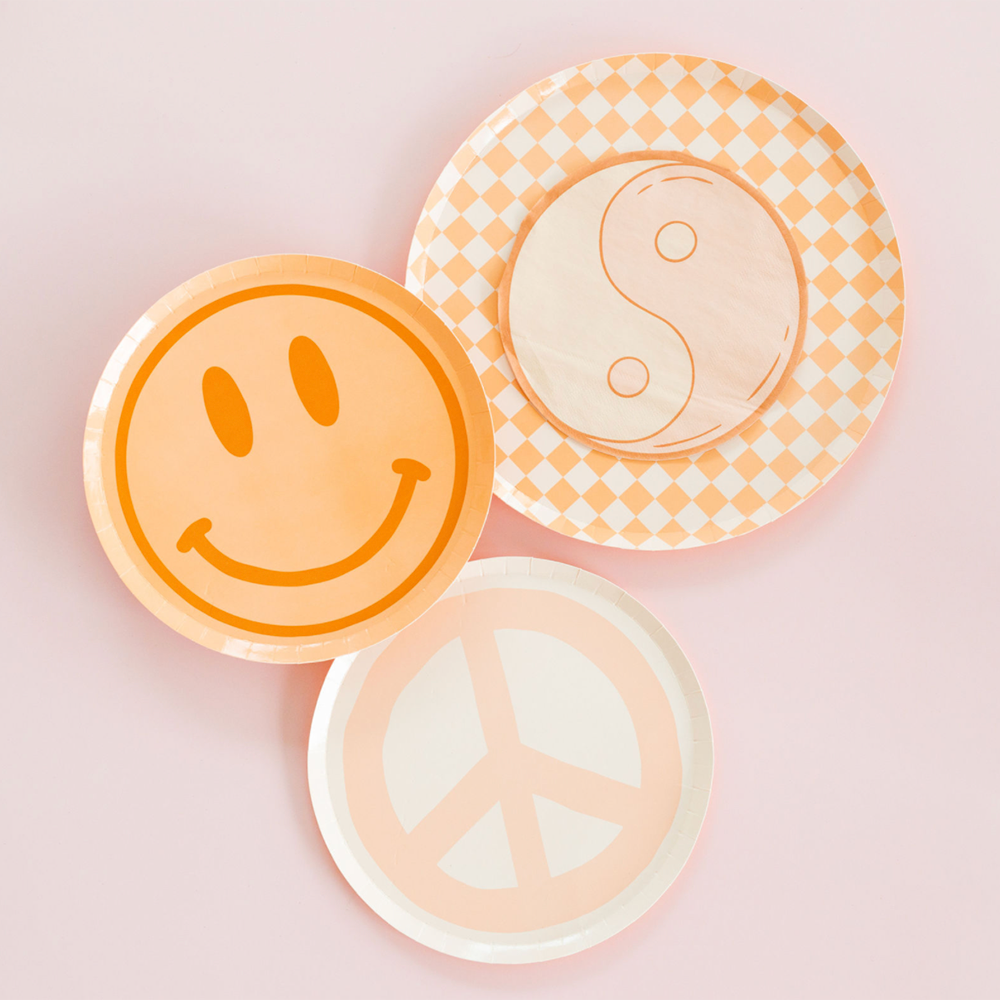 Peace & Love Dessert Plates