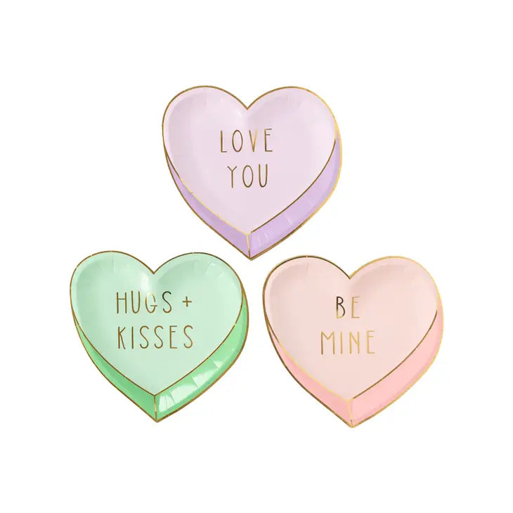 Candy Hearts Shaped Plates