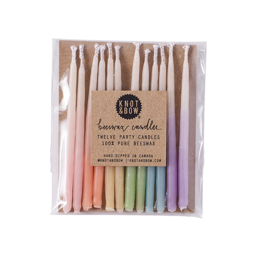 Rainbow Ombre Beeswax Candles