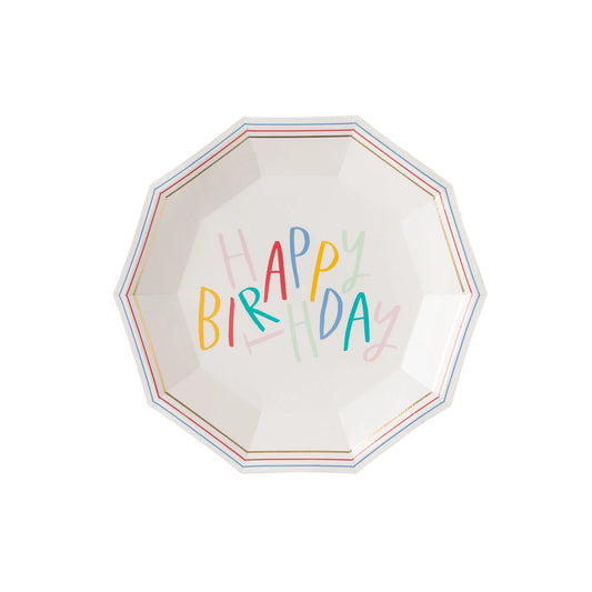 Birthday Hexagon Paper Plate by Oui Party