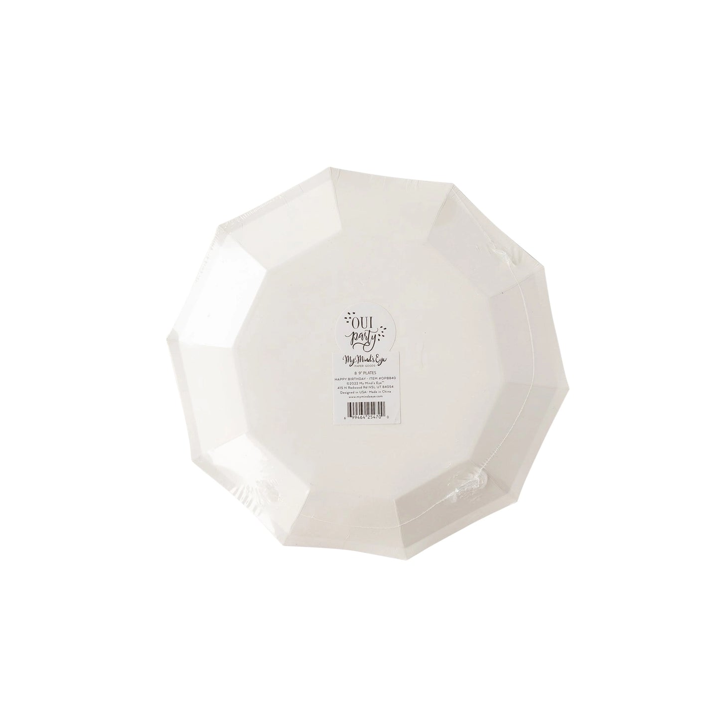 Birthday Hexagon Paper Plate by Oui Party